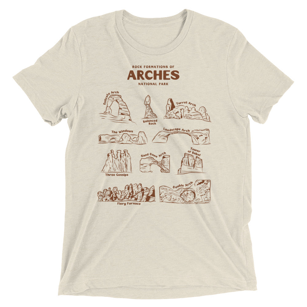 Rocks of Arches National Park Short Sleeve Unisex Triblend Shirt