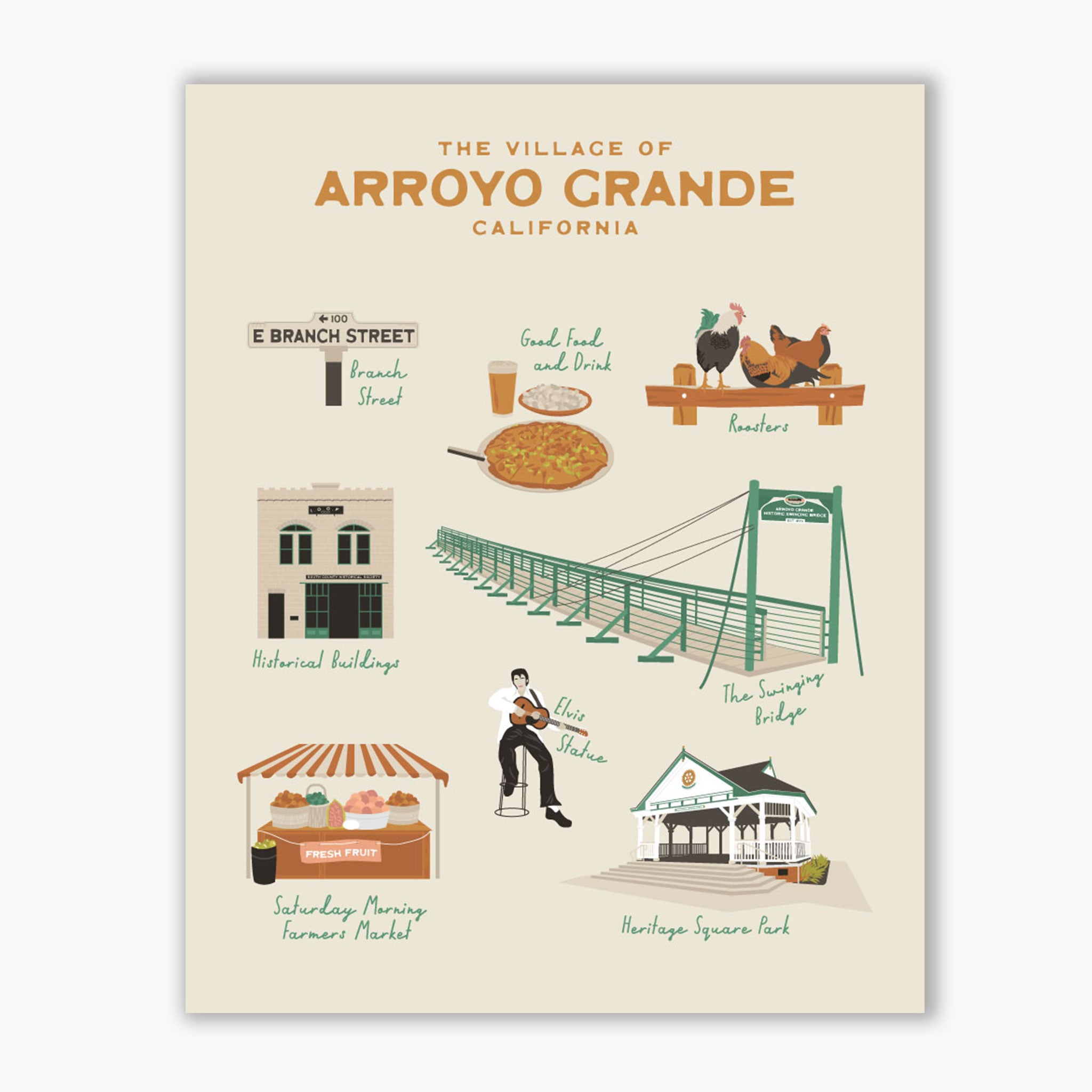 Village of Arroyo Grande Art Print