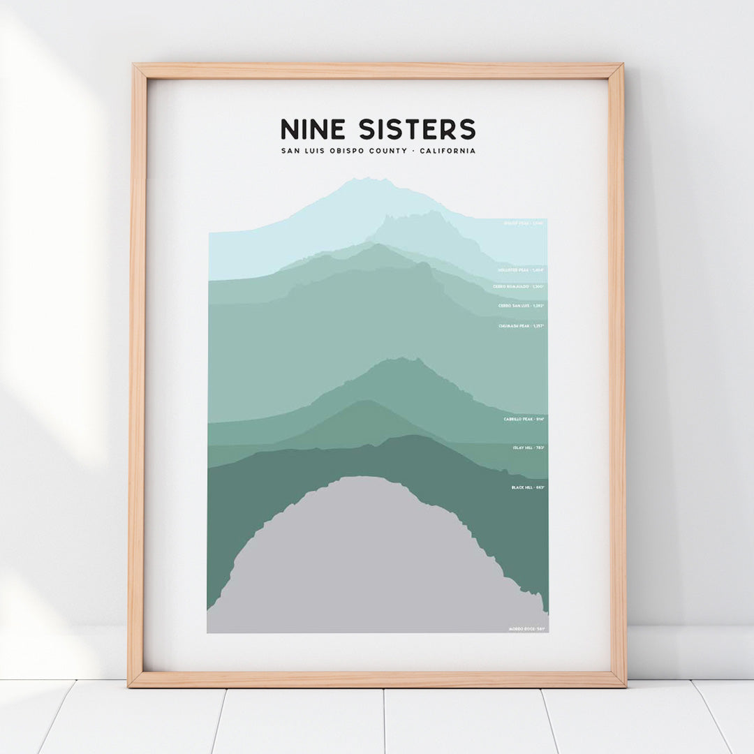 Elevations of Nine Sisters Art Print