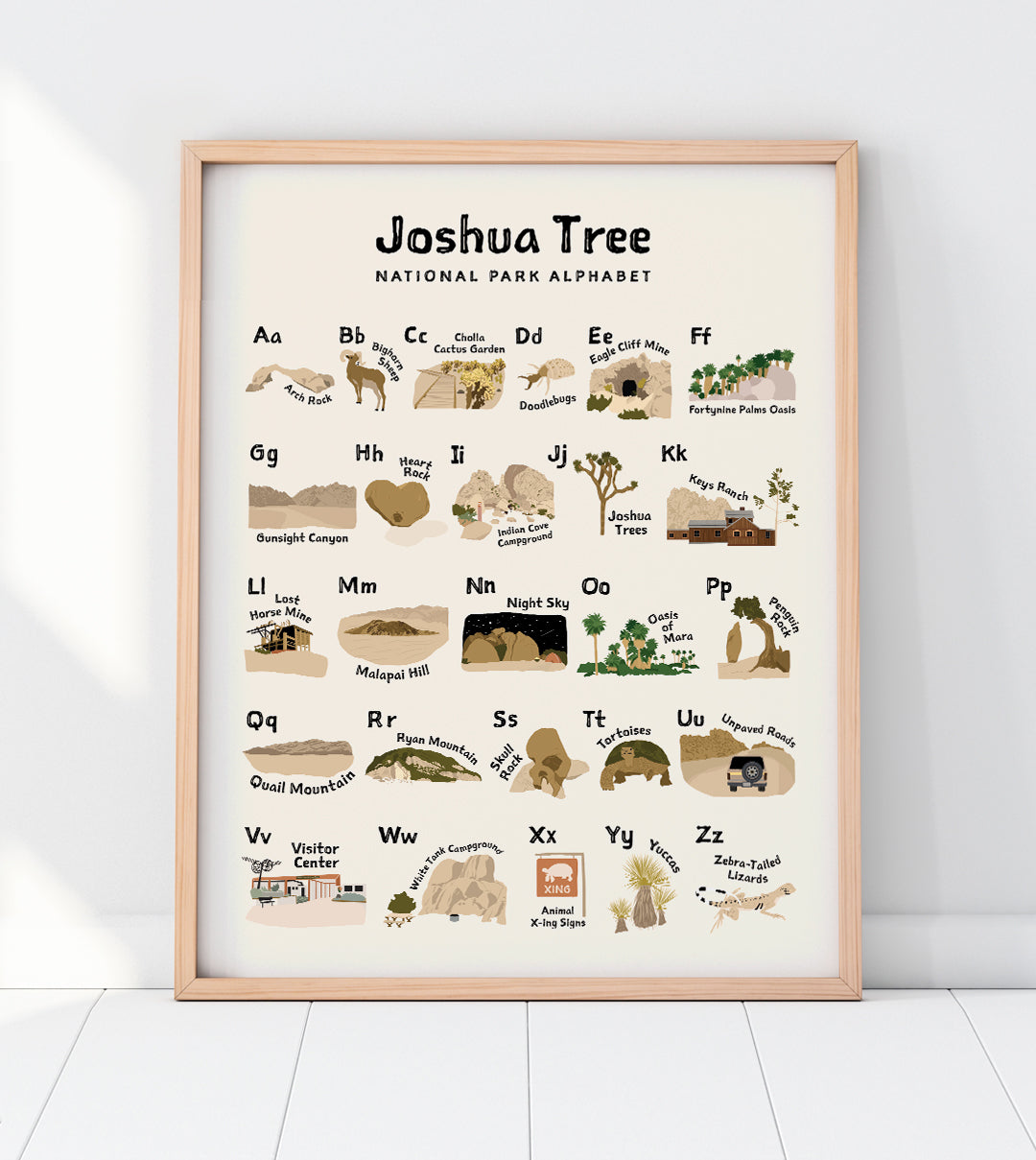 Joshua Tree Alphabet Poster
