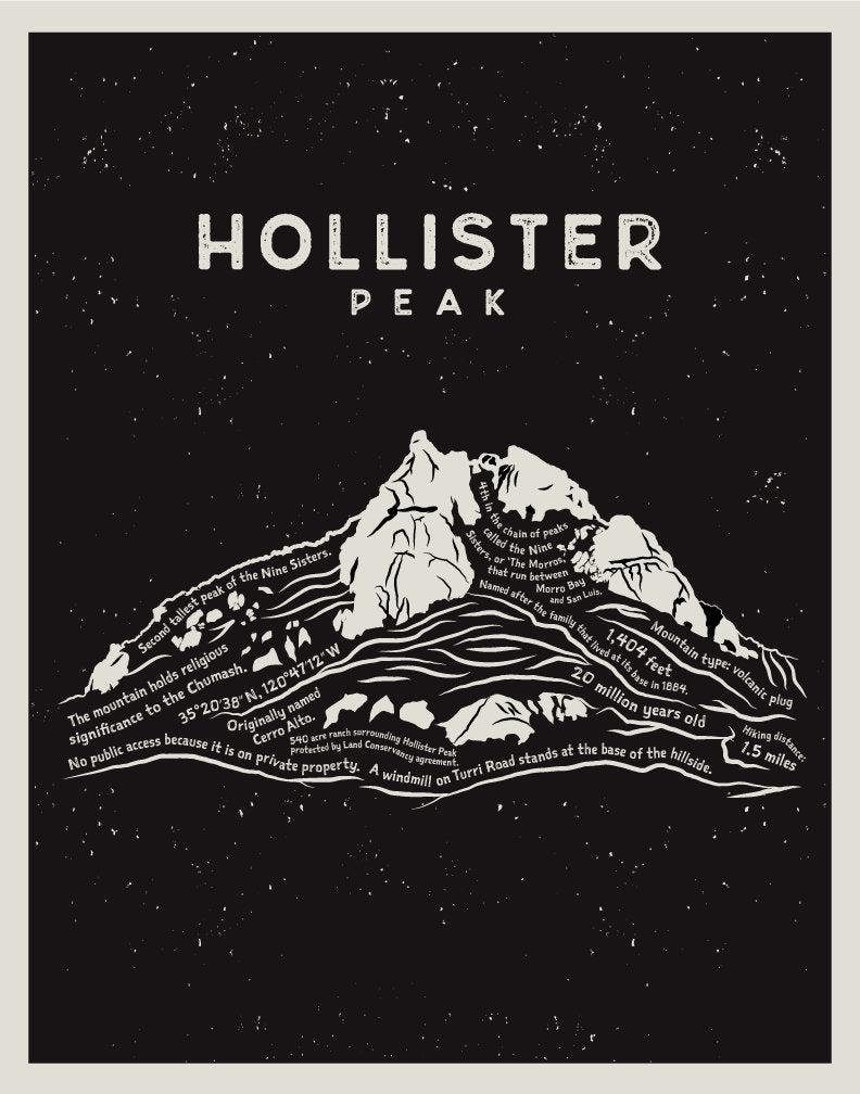 Hollister Peak Art Print