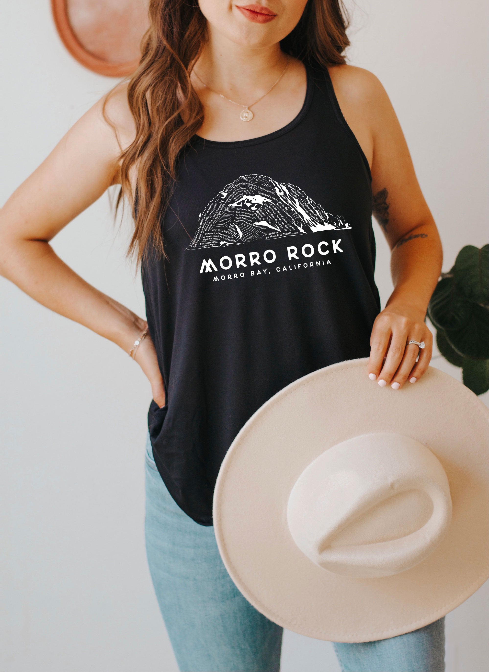 Morro Rock Women's Flowy Racerback Tank Top