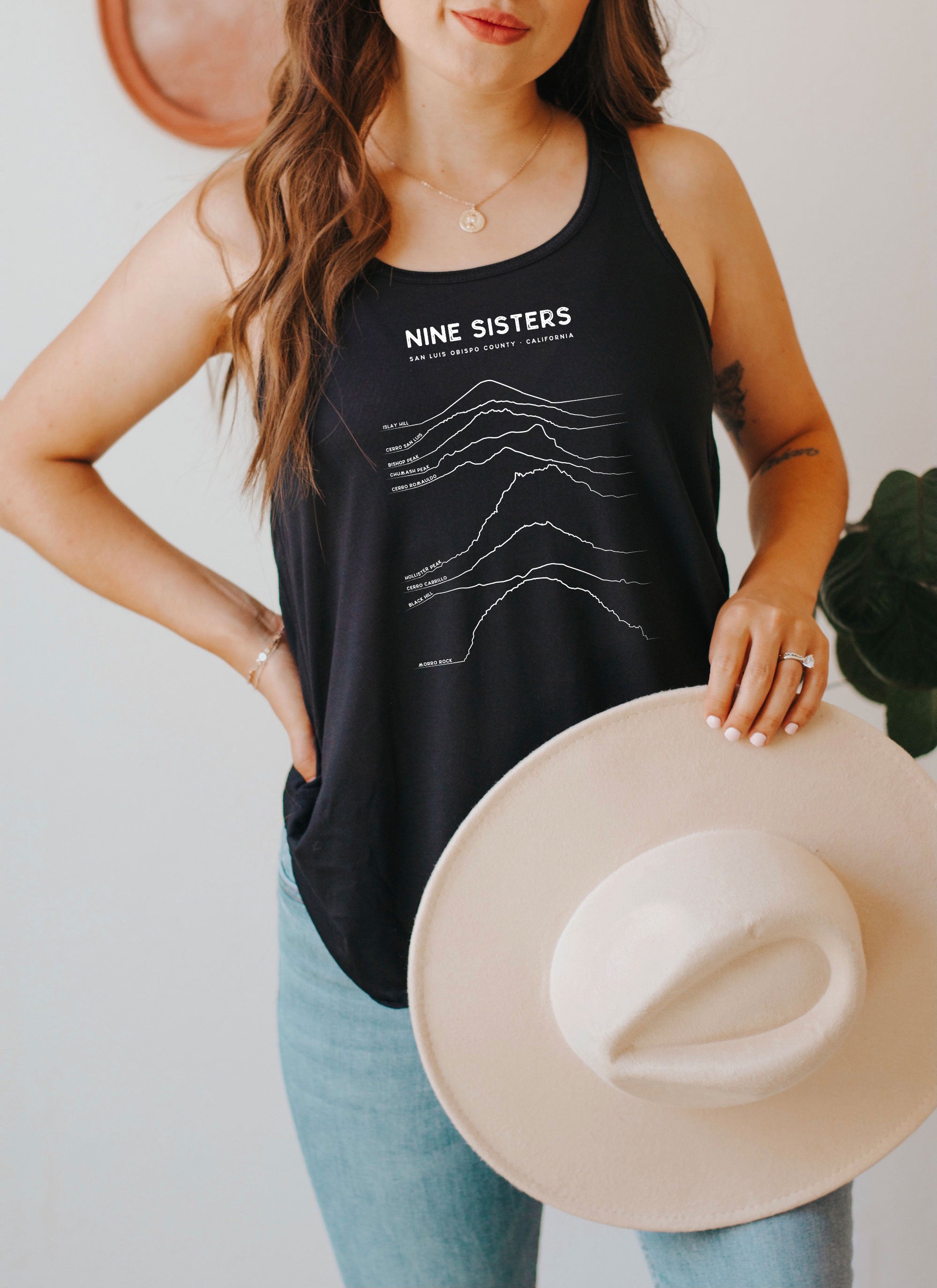 Nine Sister's Women's Flowy Racerback Tank Top