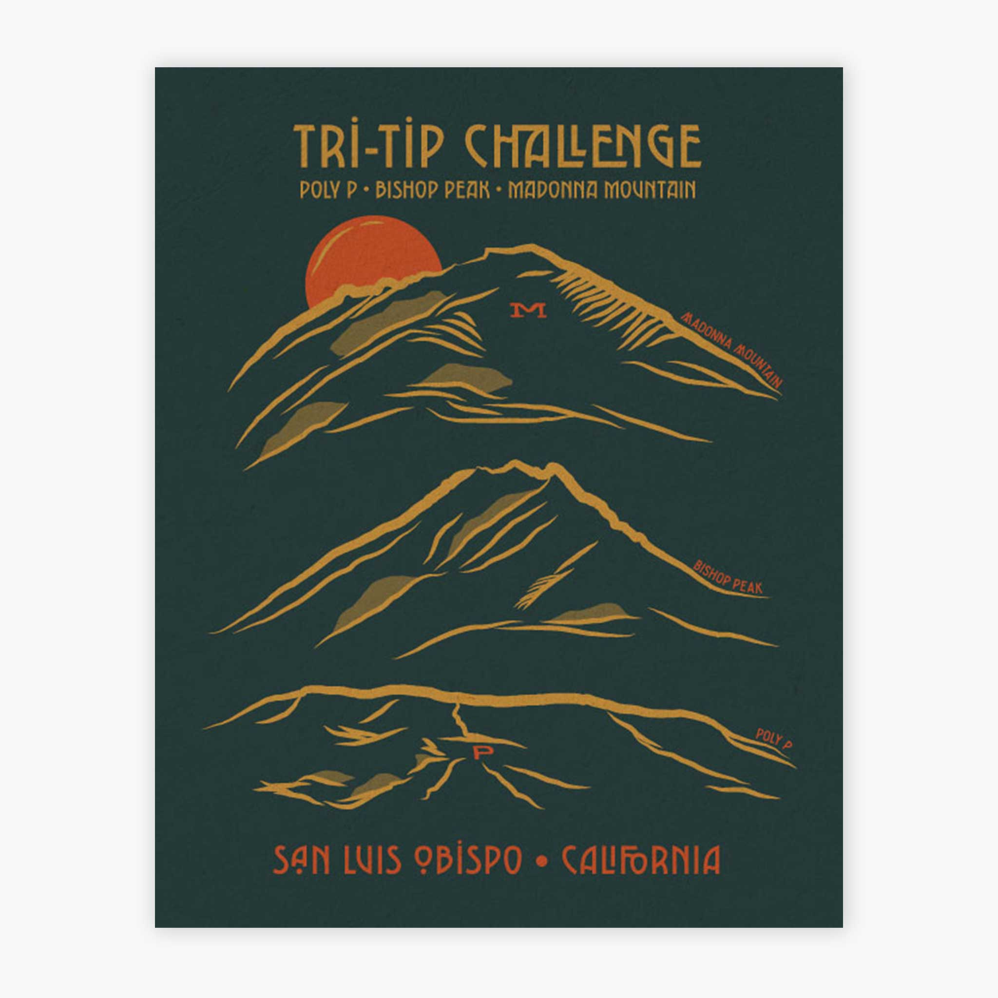 Tri-Tip Challenge Art Print (Madonna Mountain Version)