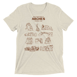 Rocks of Arches National Park Short Sleeve Unisex Triblend Shirt