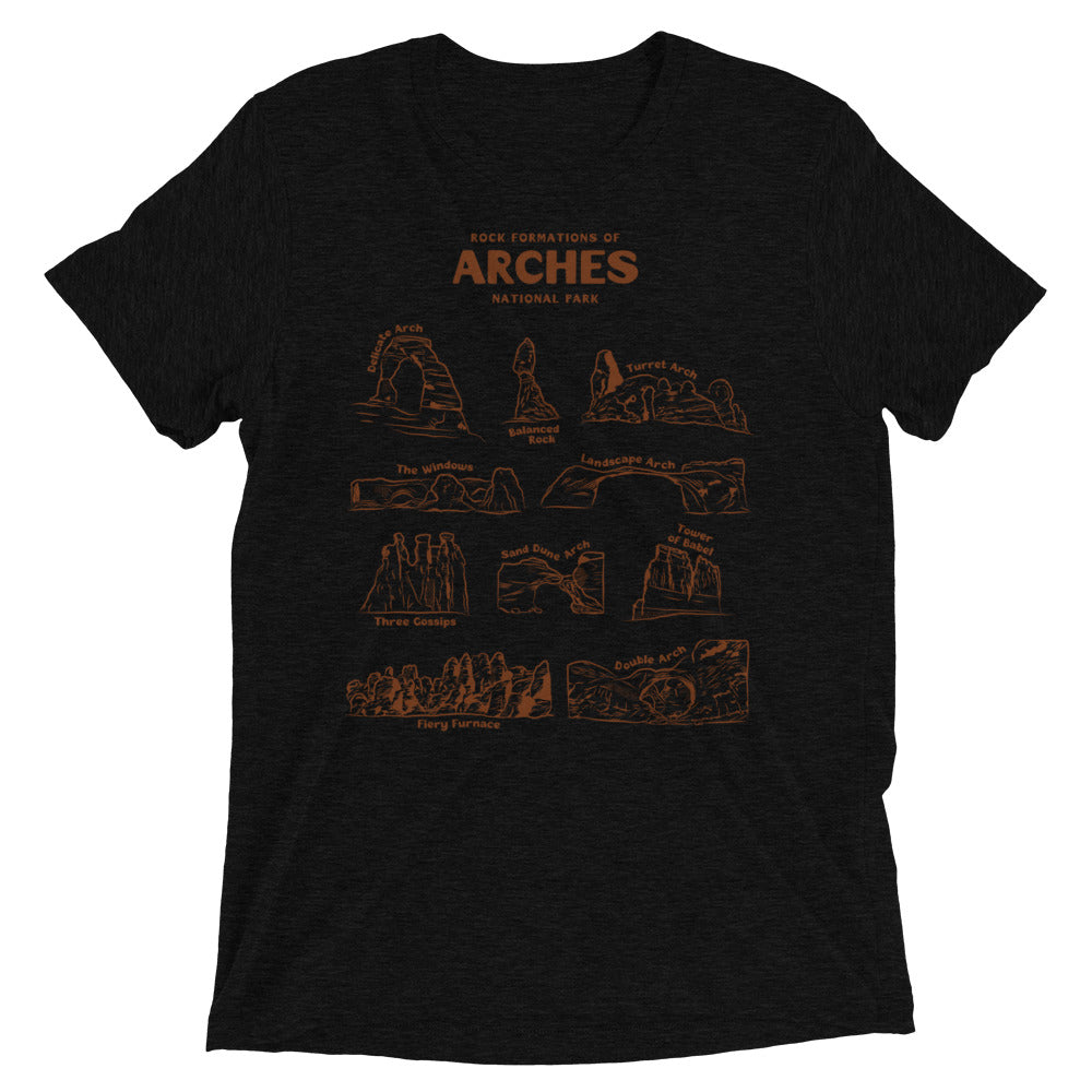 Rocks of Arches National Park Short Sleeve Unisex Triblend Shirt